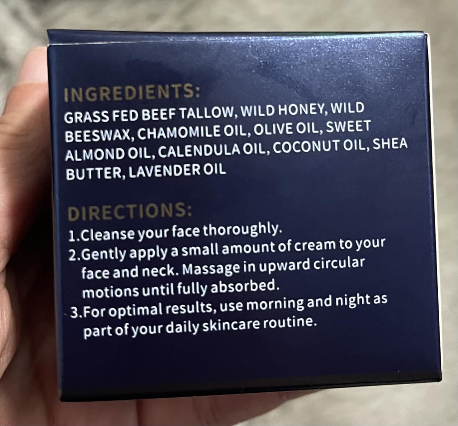 VOERUY Mens Face Moisturizer Cream - Anti Aging & Wrinkle for Men with Tallow Balm & Raw Honey, Natural Grass-Fed Tallow Moisturizer for Face, Facial Skin Care & Eye Lotion - Day & Night, 2oz/60g