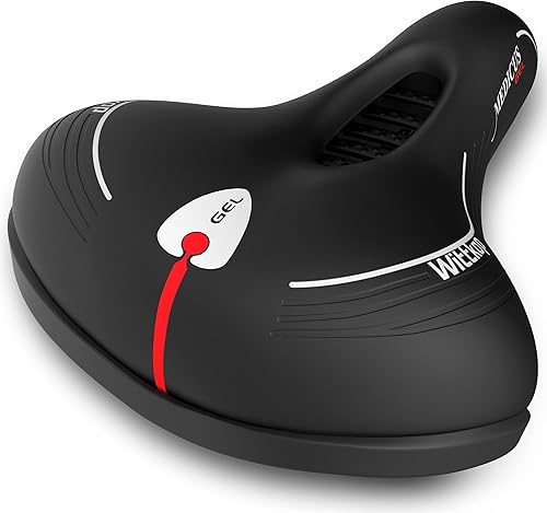 Wittkop - Asiento de bicicleta de gran tamaño para bicicleta Peloton y bicicleta +, asiento de bicicleta cómodo, compatible con bicicletas Peloton,