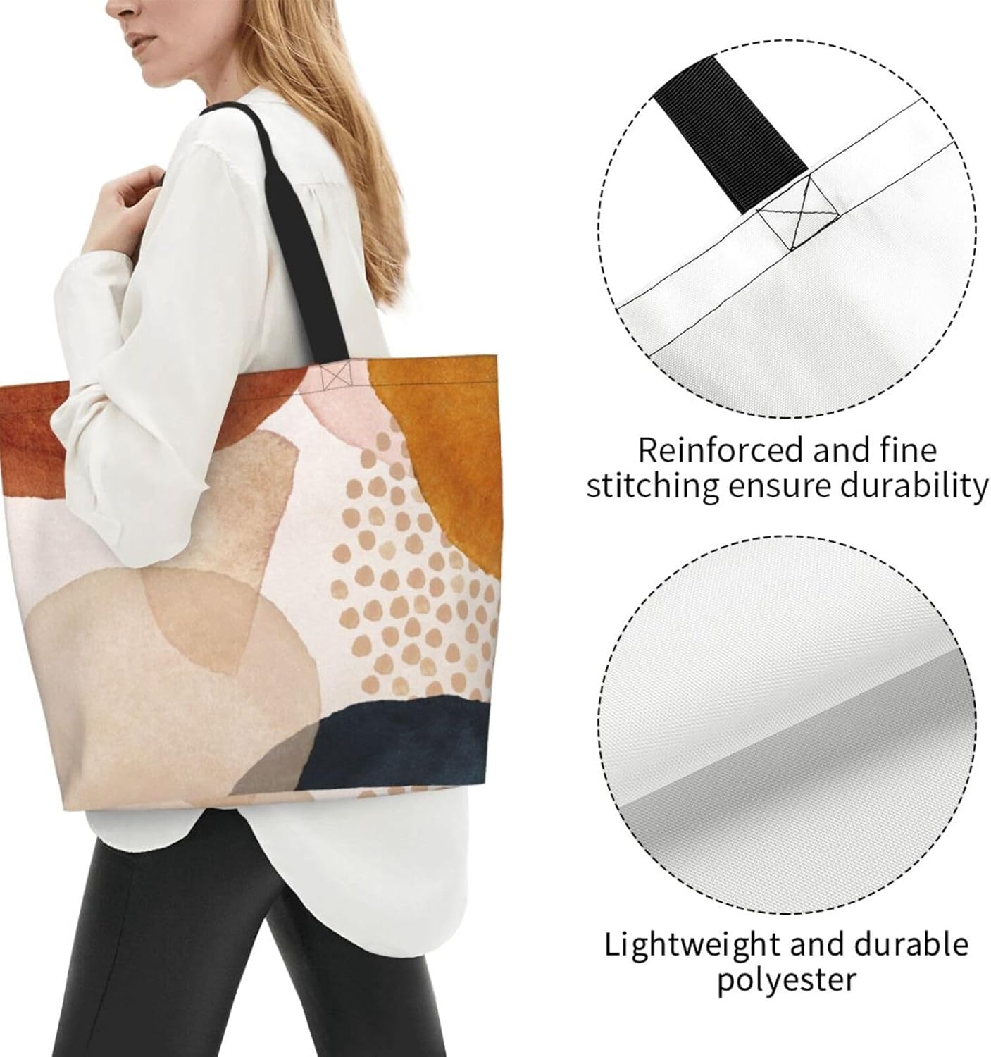 Camouflage Camo Large Tote Bag Casual Shoulder Bags Reusable Grocery Handbag For Women Travel Shopping Gym - Image 4