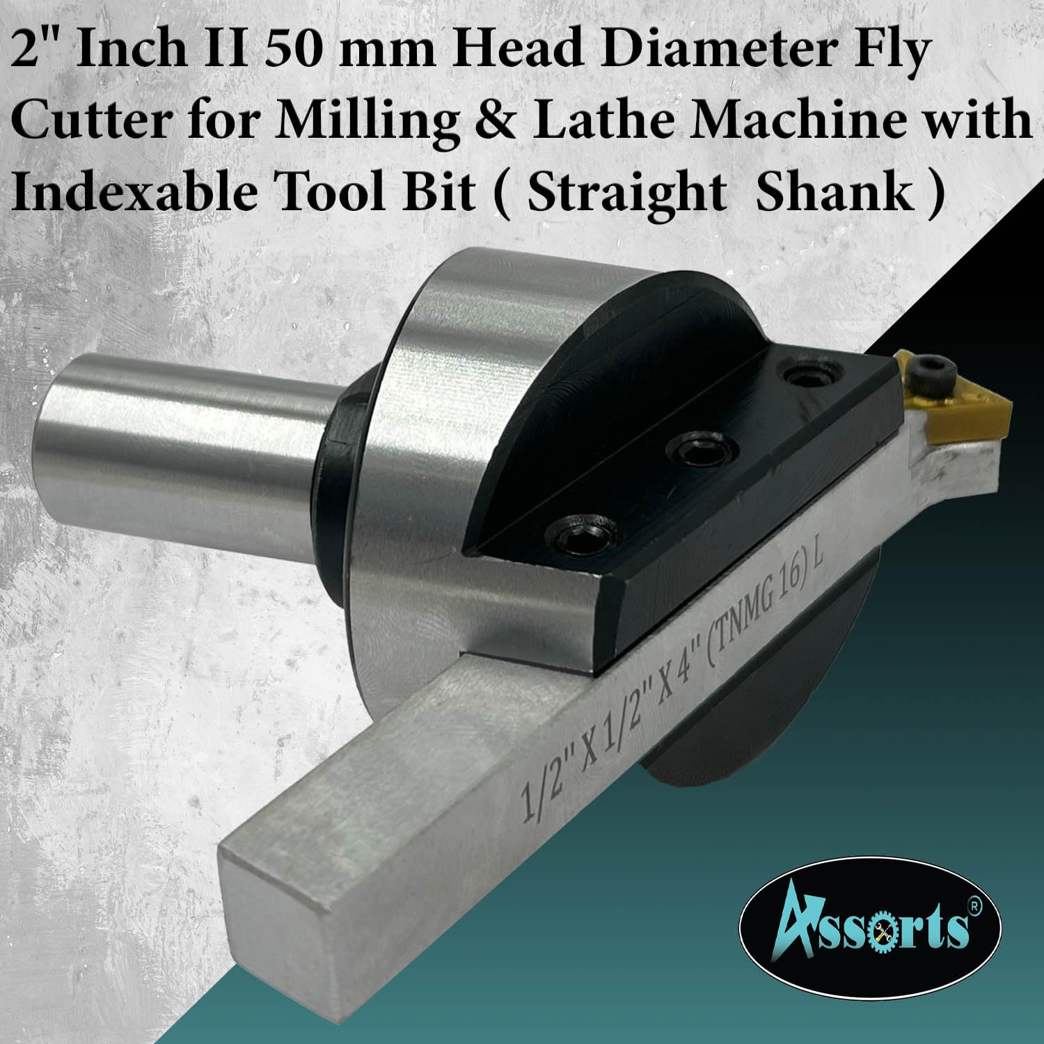 Amazon | 2インチ(50mm)ストレートシャンクフライカッター、フライス盤