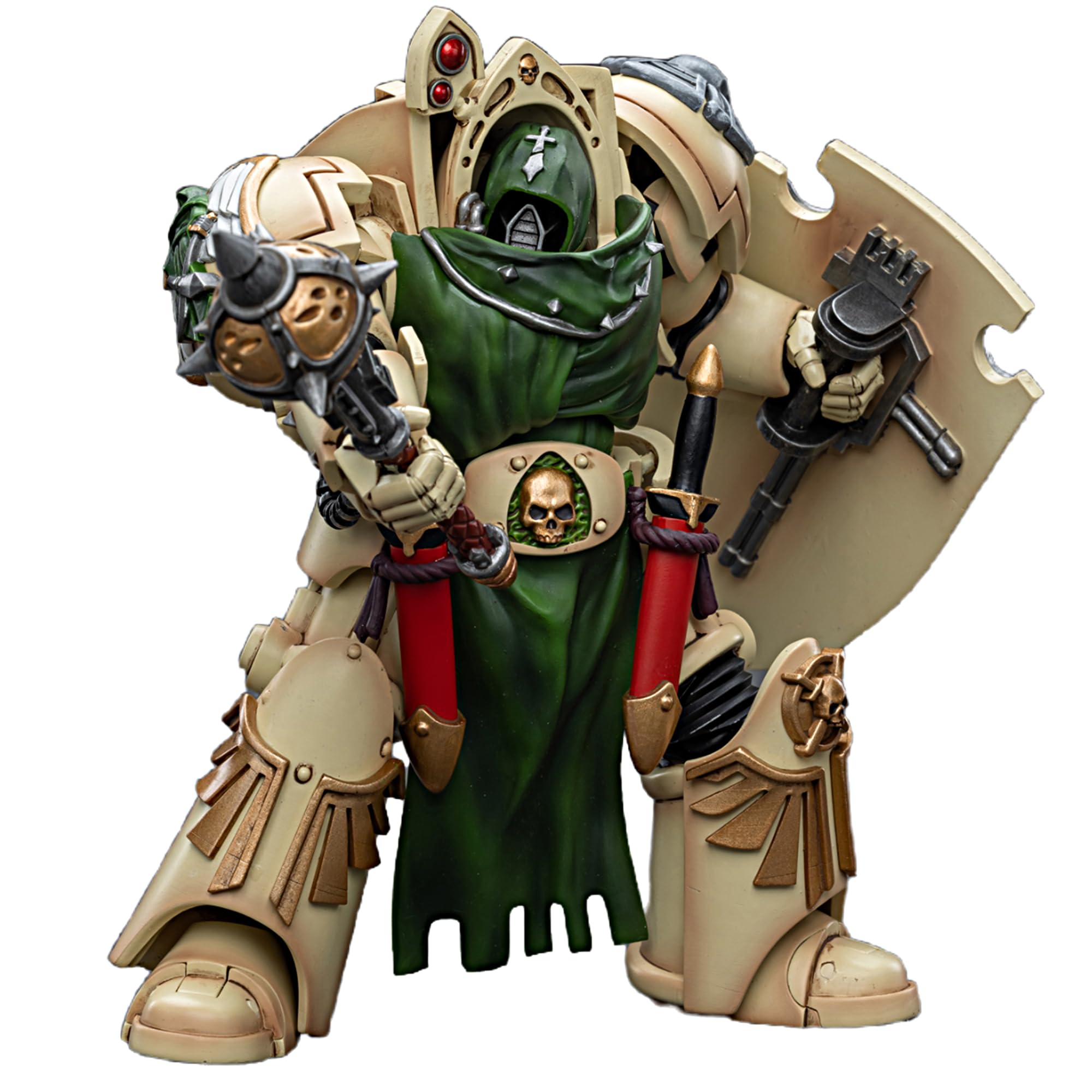 JOYTOY Warhammer 40K 1/18 Figurki akcji Dark Angels Deathwing Rycerz z Buławą Rozgrzeszenia 2 Model kolekcjonerski