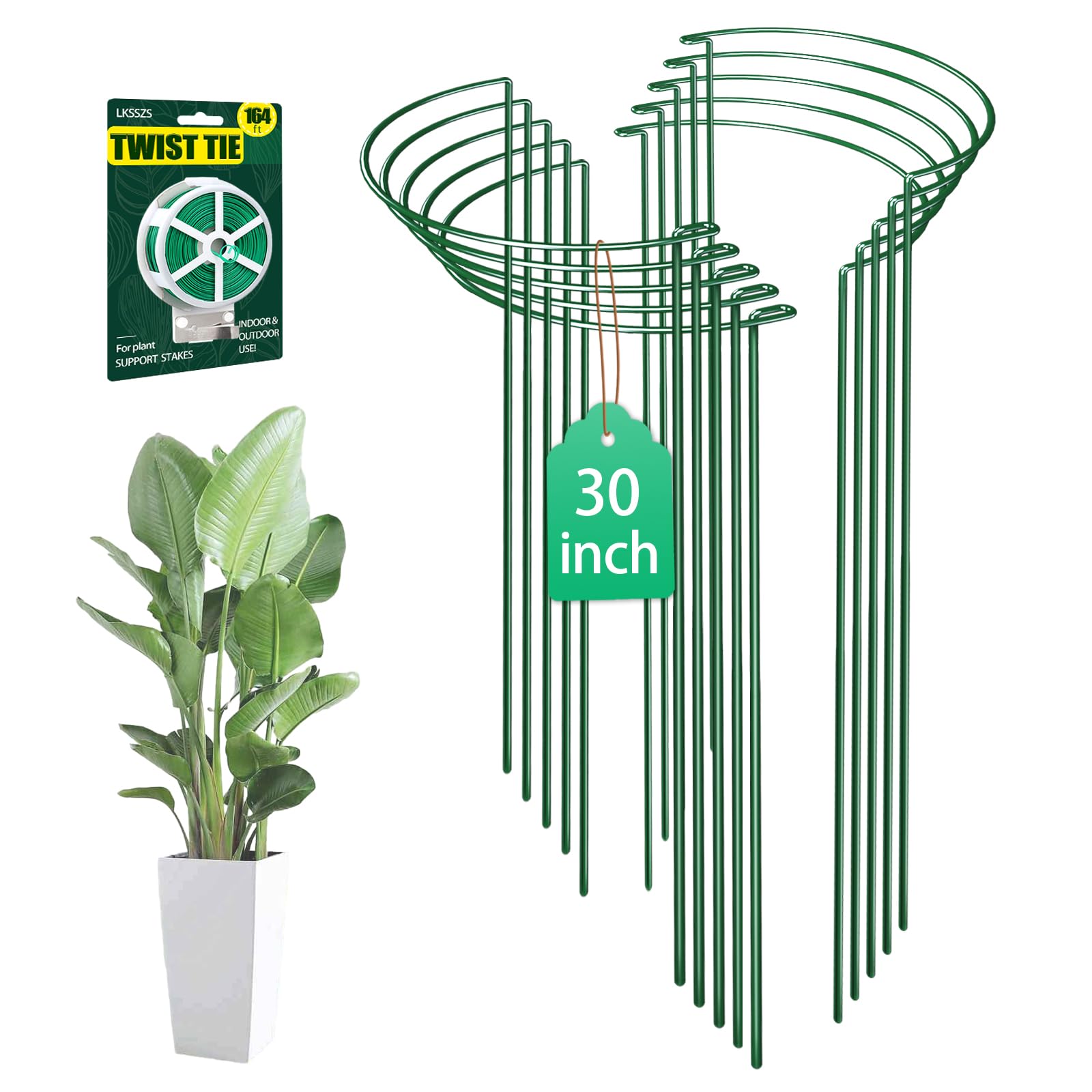 LKSSZS 10-Pack 30 Inch Plant Support Stakes