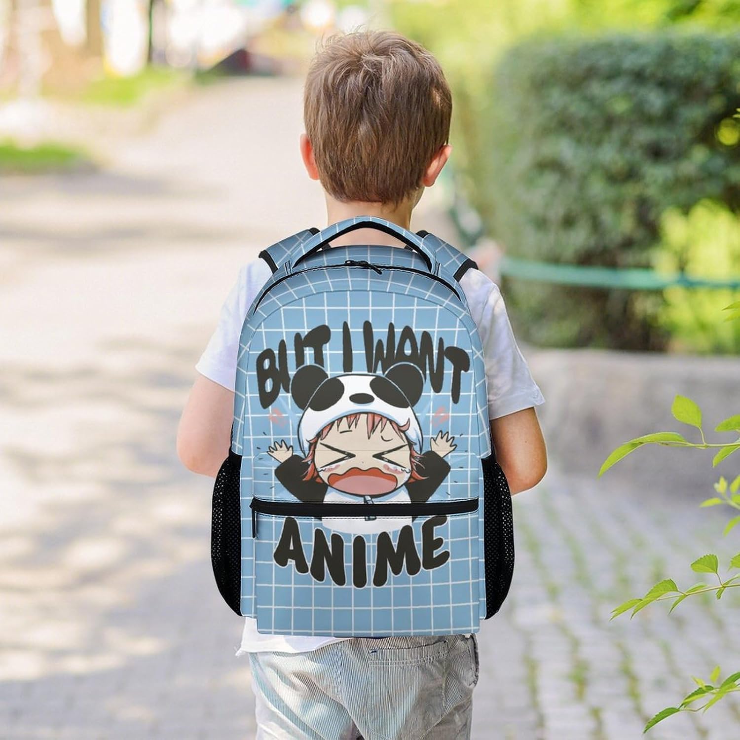 Girls School Backpack - 16 Inches Blue Backpacks for Kids 6-8 Years - Lightweight Cute Bookbag for Elementary