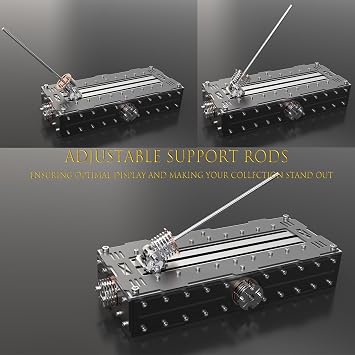 Metalkitor 3D Metal Puzzle Base - 'Mo-Long ZUN' Adjustable Stand for Angelfish, Scorpion, Fox,and Dinosaur Models - DIY Assembly Display Stand, 283 PCS