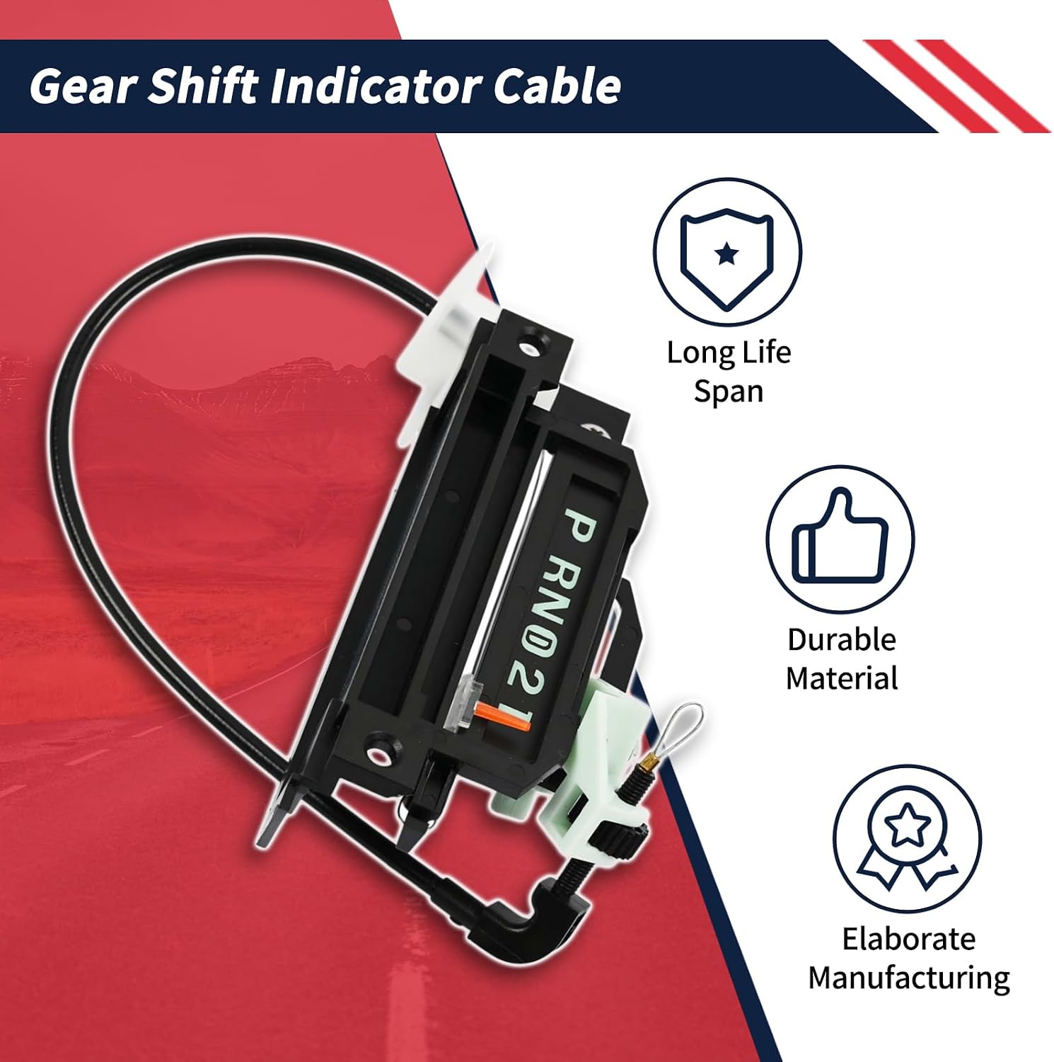 F5TZ-7A110-AA Gear Shift Indicator Cable Compatible with Ford F-250 F-350 1995 1996 1997 Replaces F5TZ7A110AA Shifter Indicator Assembly