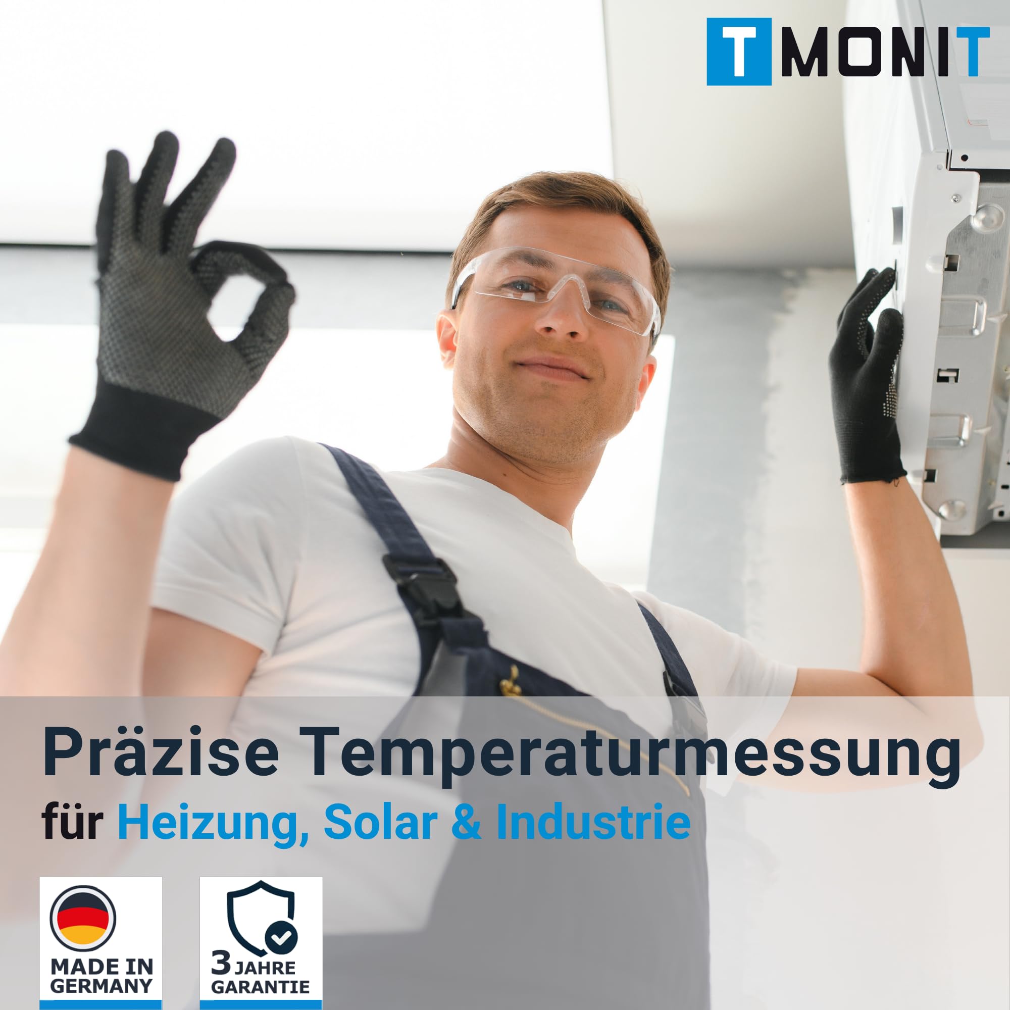 5 sensori di temperatura PT1000 | cavo in silicone da 2 metri | fino a +200 °C | Made in Germany | sensore di temperatura sonda per cavi sonda solare