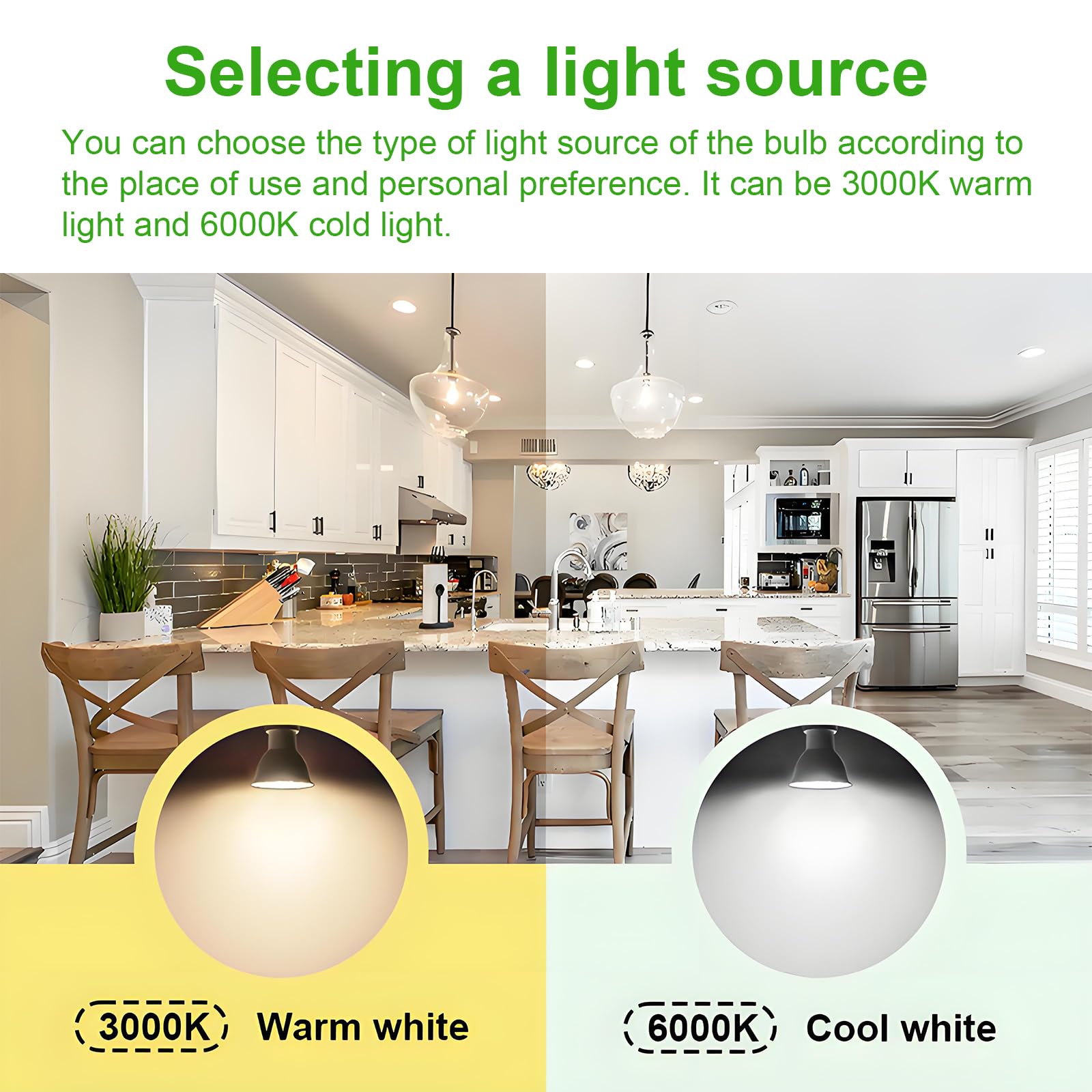 4 lampadine LED Sweier da 5 W, dimmerabili, bianco freddo, 6000 K, GU10, 430 lm, faretto alogeno da 50 W, 220-240 V, angolo di diffusione 38°, lampadina a risparmio energetico