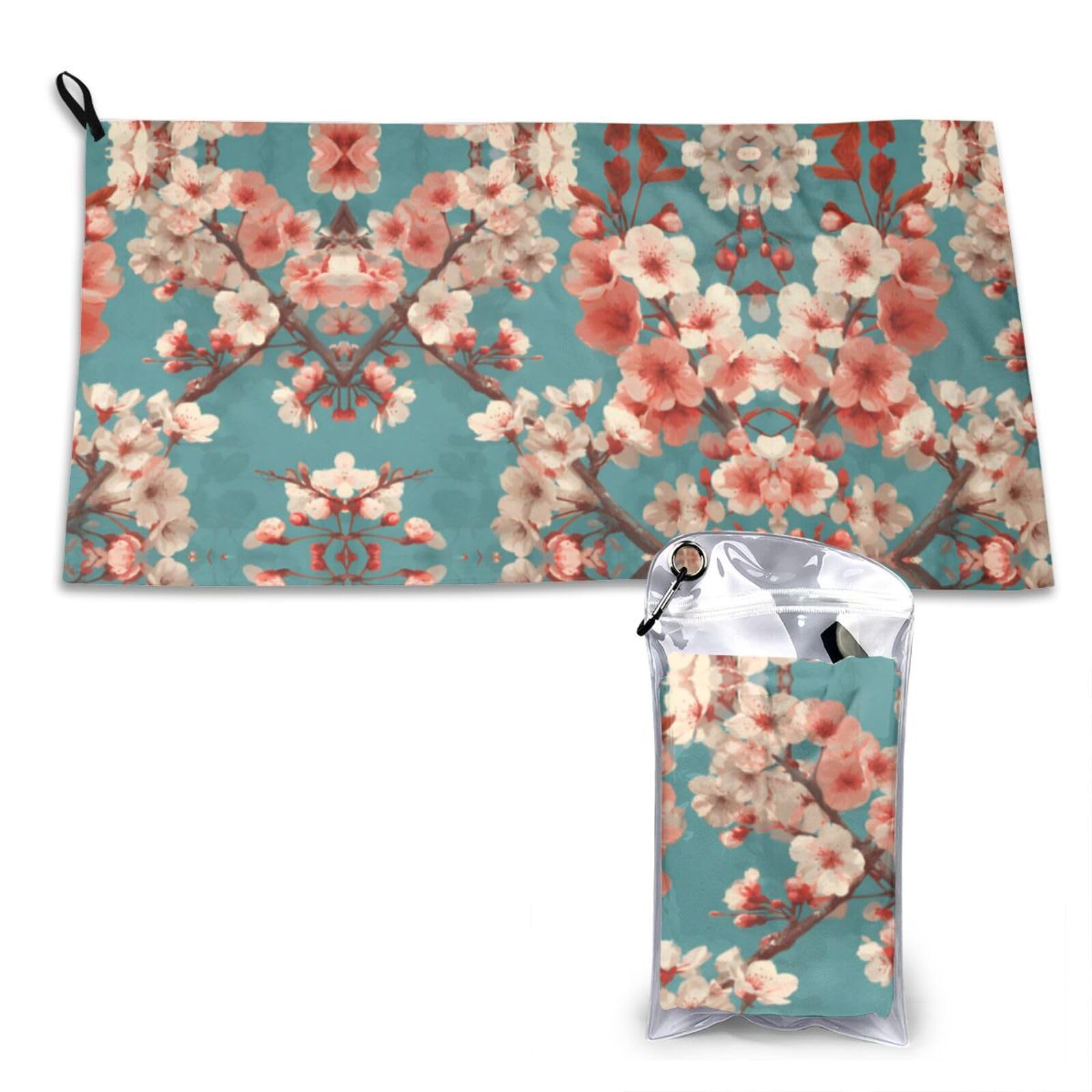 Wxwjshmgc White Cherry Blossom Print Cooling Towel, Gym Towel,Cooling Towels For Neck, Soft Breathable Travel Cool Towel,Sports Towels For Gym,Camping