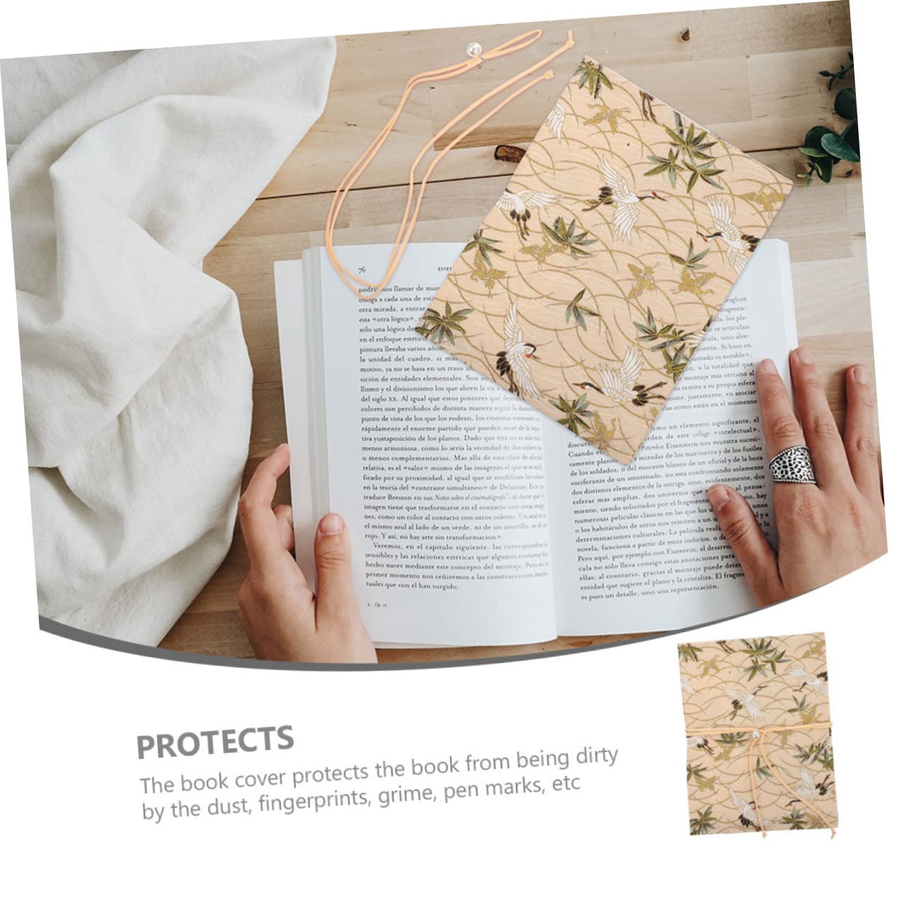 Ciieeo 5pièces Housse De Ornée Protège-cahier Fait Main Couverture Ajustable Pour Étudiants Motif Élégant Avec Les Dommages