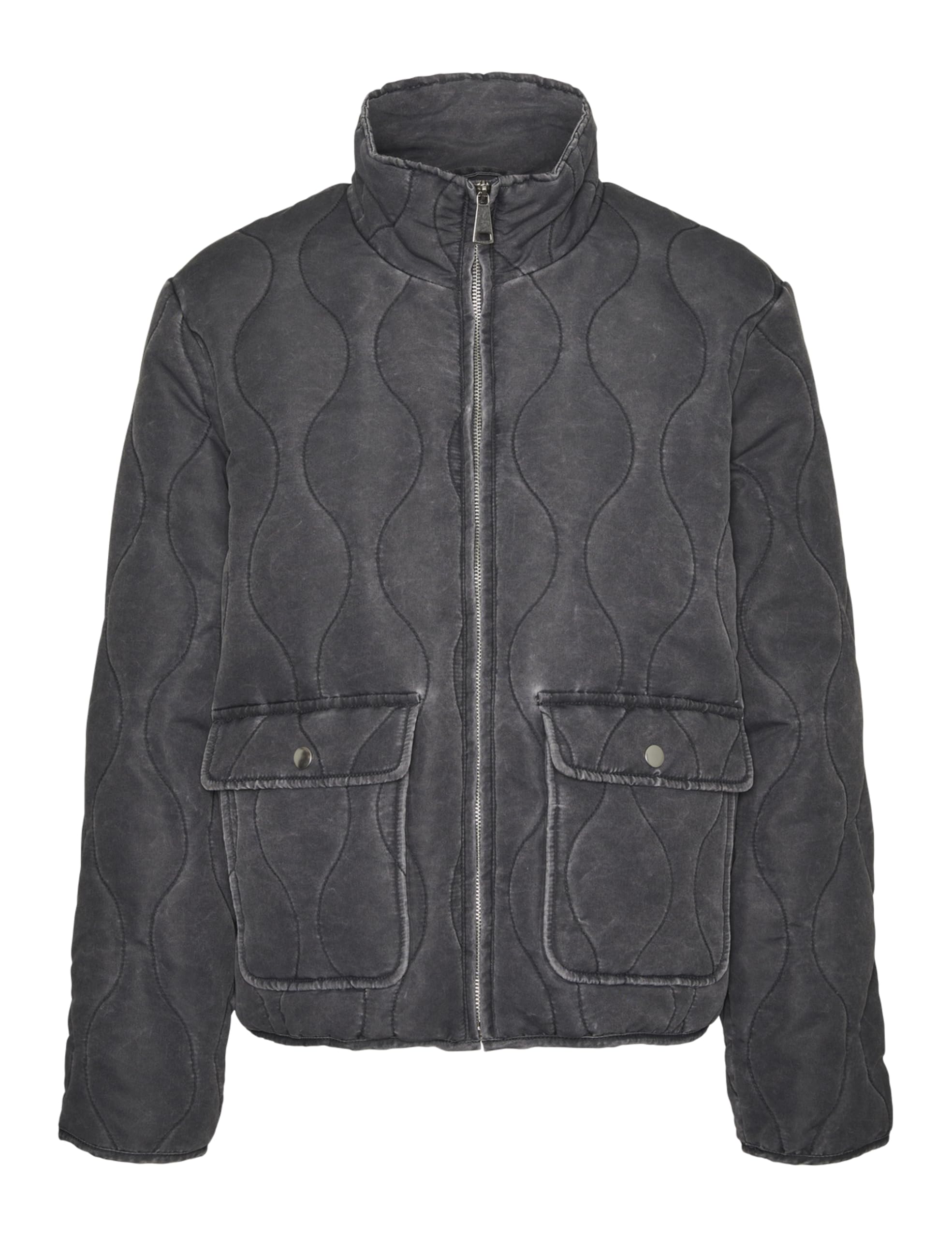 VERO MODA Women's Vmlea Short Jacket Boo Quilted Jacket, Asphalt, L