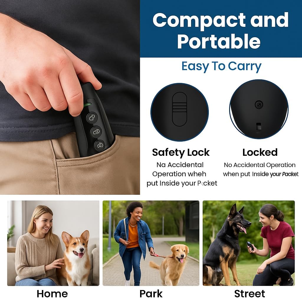 Anti Barking Device for Dogs - Ultrasonic Dog Trainer with VF Tech, 3 Modes Bark Control, Rechargeable Dog Bark Deterrent for Behavior Correction - Indoor & Outdoor Use image 3