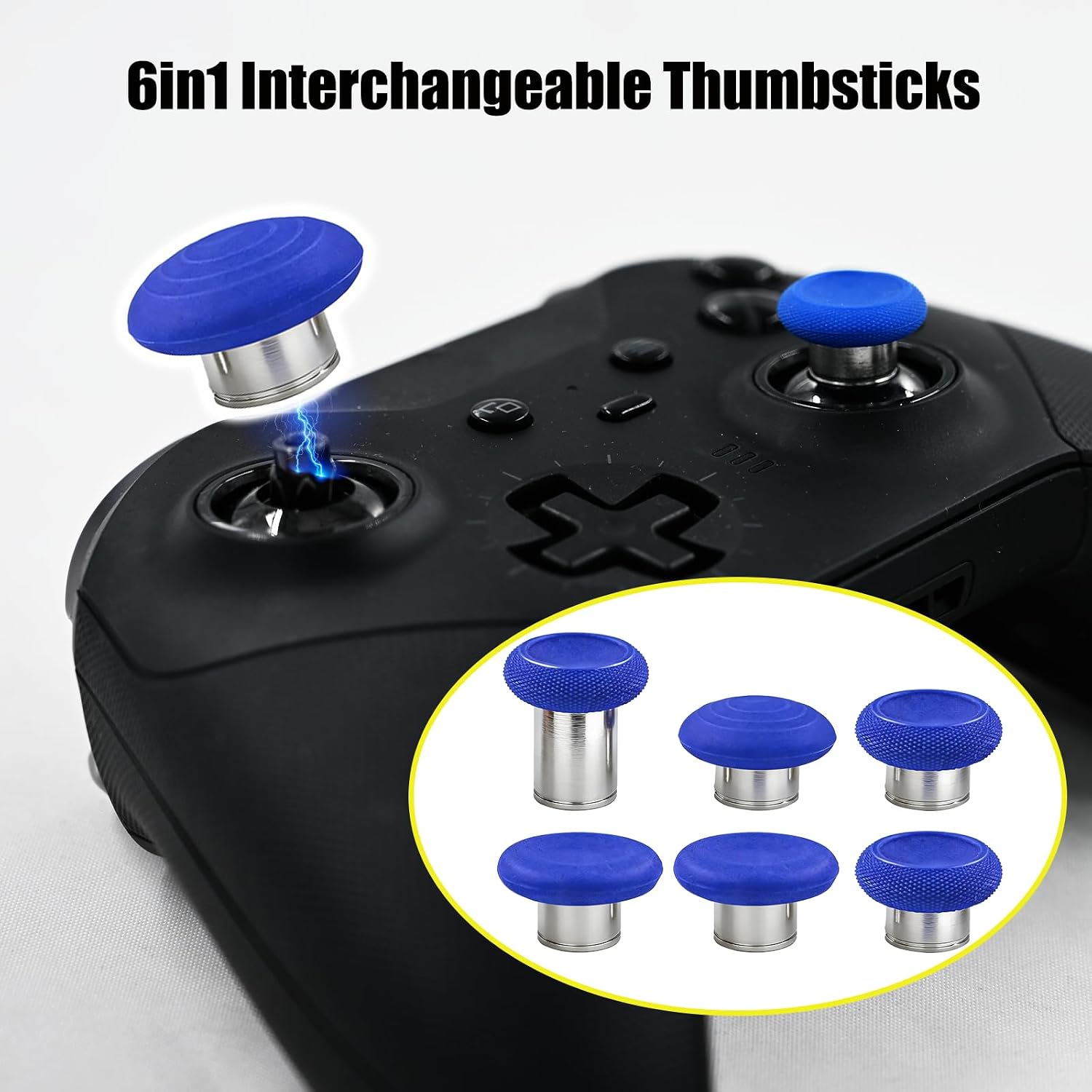 13 in 1 Accessories for Xbox One Elite Series 2 Controller,Metal Thumbsticks for Xbox Elite Controller Series 2 Core,Elite Controller Series 2 Controller Accessory Replacement Parts(All Blue)