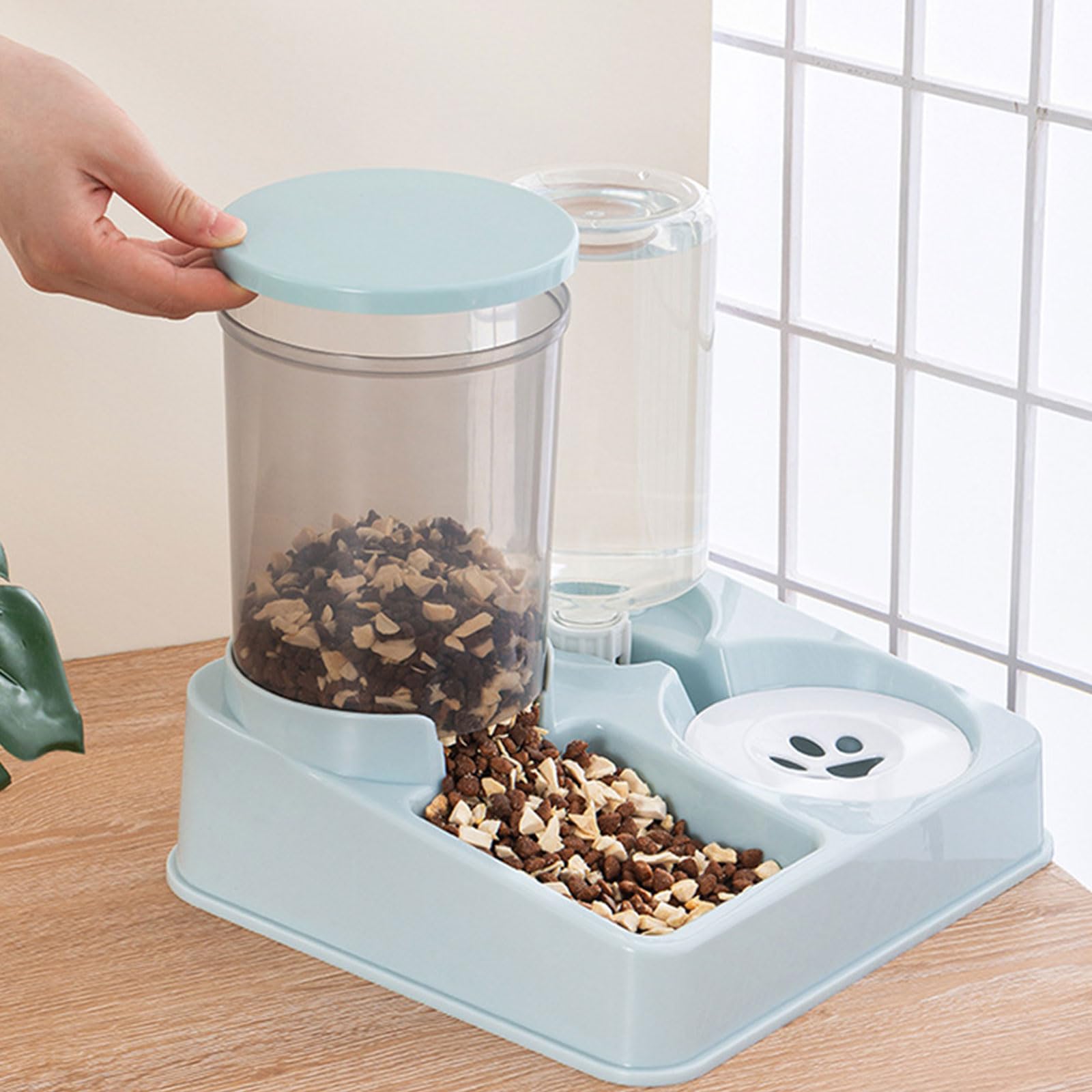 Alimentador automático para mascotas y gatos, 2 en 1, comedero de agua para perros grandes