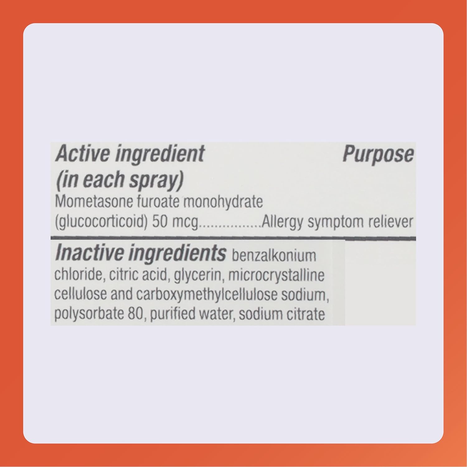 Rugby Mometasone Furoate Nasal Spray, 50 mcg Per Spray - 24-Hour Allergy Symptom and Congestion Reliever - Non-Drowsy Glucocorticoid Nose Spray - Scent-Free Mist - 60 Sprays - 0.34 Fl. Oz. image 5 of 6 B0DHSSKWLK