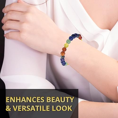 Vista 143 de Money Attraction Bracelet for Wealth, Prosperity & Success – Abundance & Good Luck Feng Shui Bracelet with Pyrite, Citrine, Tiger Eye & Green Green