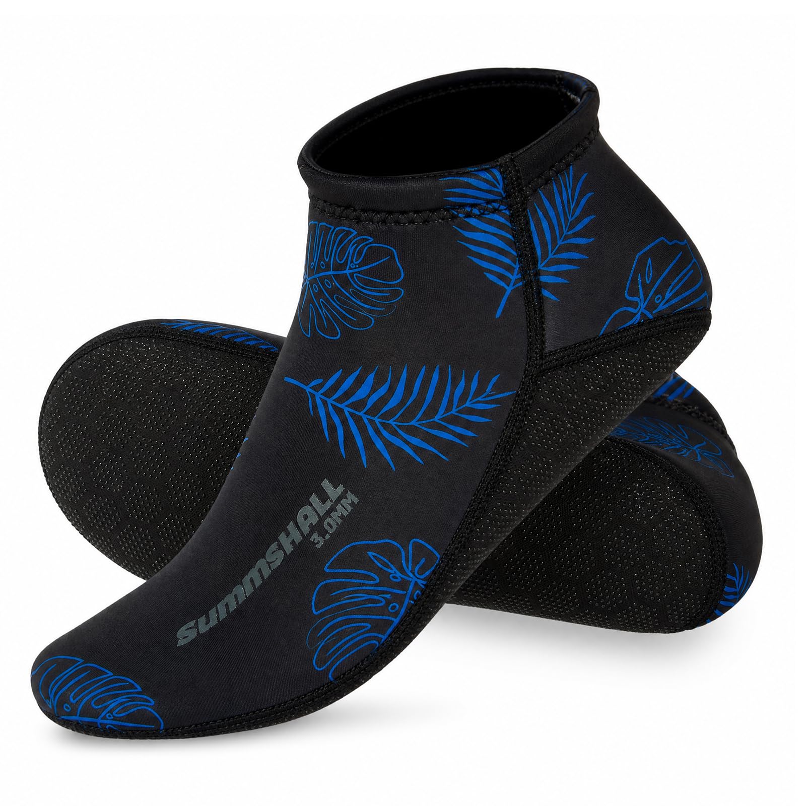 Summshall Neoprene Socks, 3MM Anti-Slip Wetsuit Socks for Men Women Shorty Warm Fin Socks Thermal Swimming Socks for Cold Water Snorkeling Kayaking Beach Hiking
