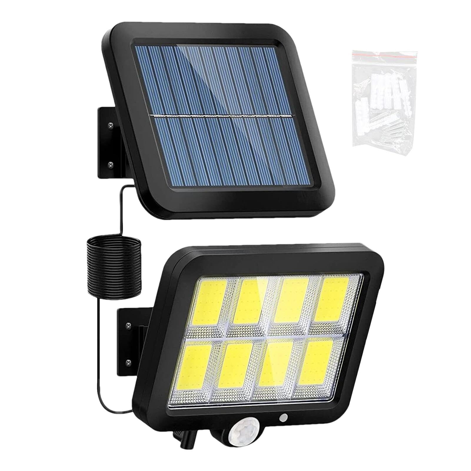 Farola solar LED de 300 lúmenes con sensor inteligente para canchas 8