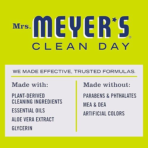 Miniatura 169 de Mrs. Meyer's Clean Day - Detergente líquido para platos, aroma a albahaca, fórmula biodegradable, paquete de 6 unidades, 16 fl oz