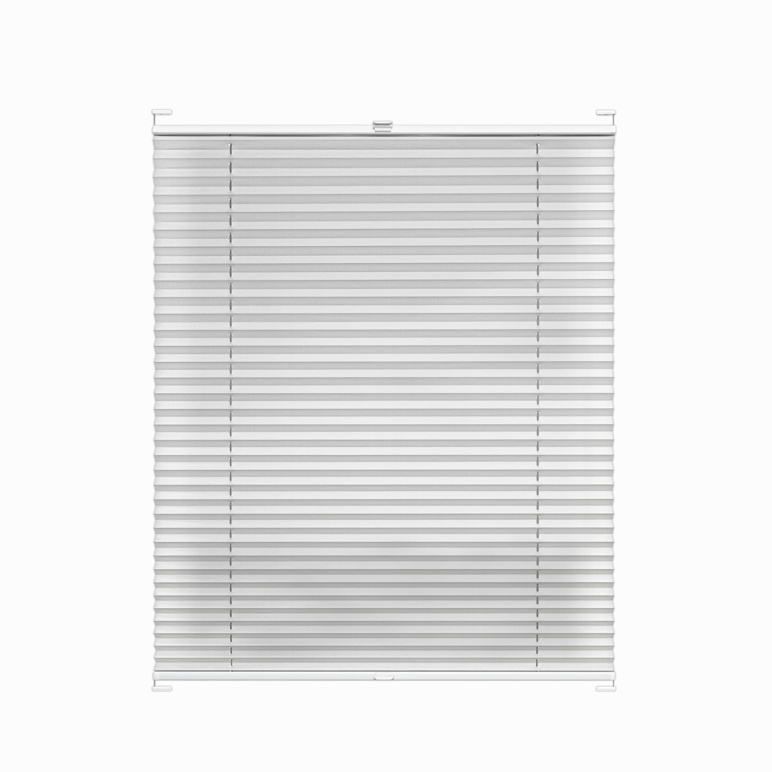 Store plissé avec perçage – Largeur 115 cm Hauteur 200 cm – Blanc – Store intérieur de Protection Solaire pour fenêtre