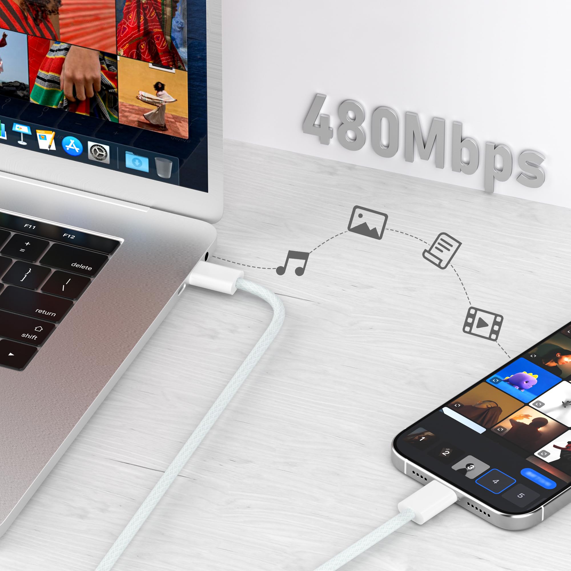 YISH 65W Cargador USB C Carga Rapida：GAN Enchufe Tipo C Cargador PD Cabezal Compatible con iPhone 17 16 15 Samsung S26 S25 S24 MacBook Cargador Movil Carga Rapida USB C Adaptador con 1M Cable Tipo C — view 7