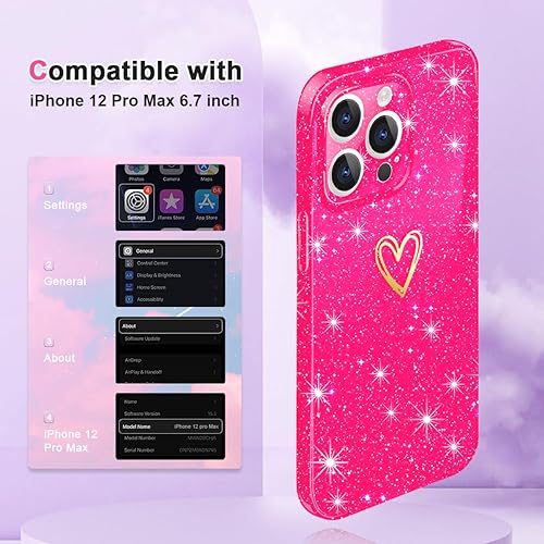 Miniatura 7 de Funda para iPhone 12 Pro Max, purpurina transparente nunca amarilla fundas de teléfono a prueba de golpes, funda protectora de silicona suave