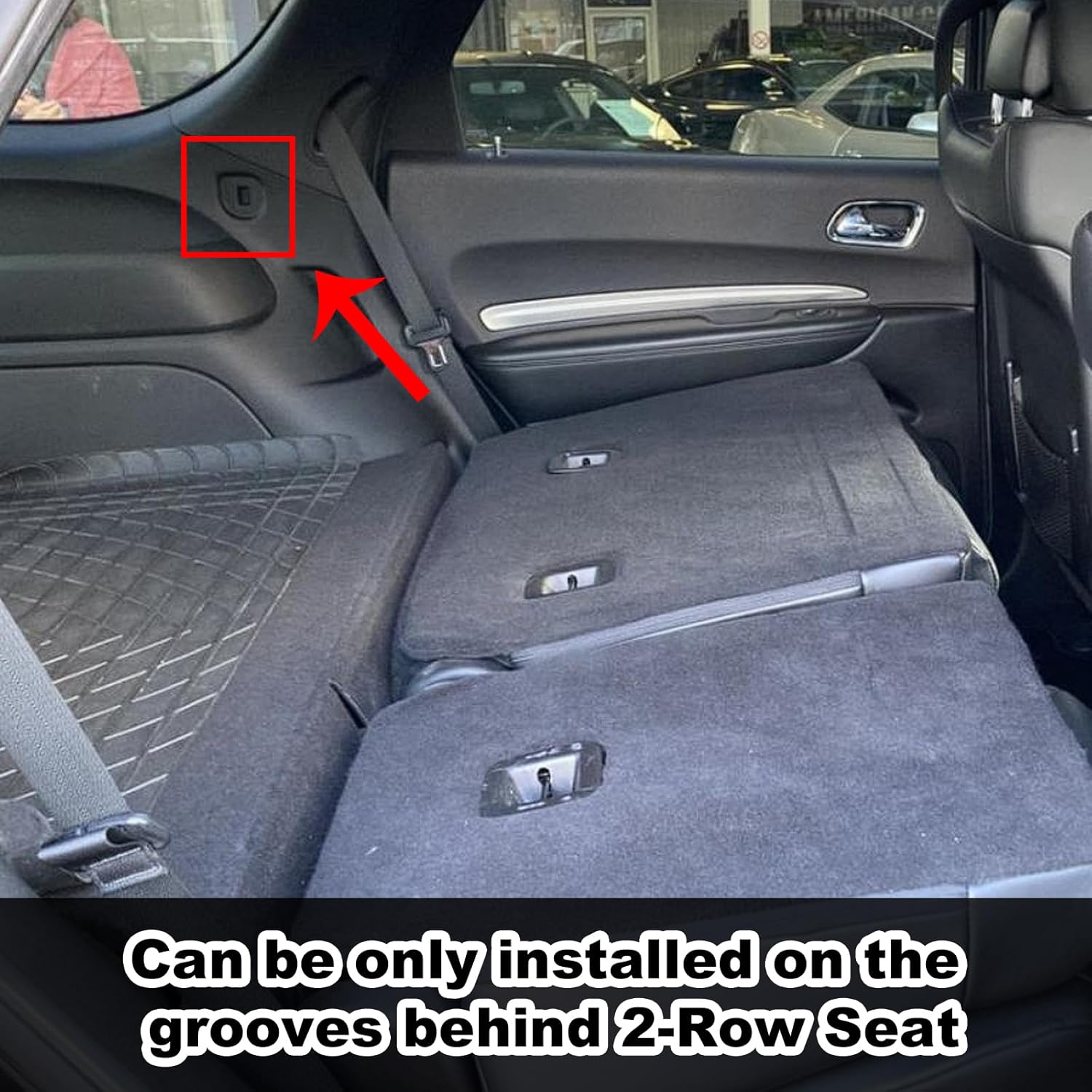 Cargo Cover Compatible with 2011-2025 2026 Dodge Durango Accessories(Fit Both 2nd & 3rd Row Grooves),Carbon Fiber Look Retractable Trunk Cover Security Shade Cover for Durango Accessories