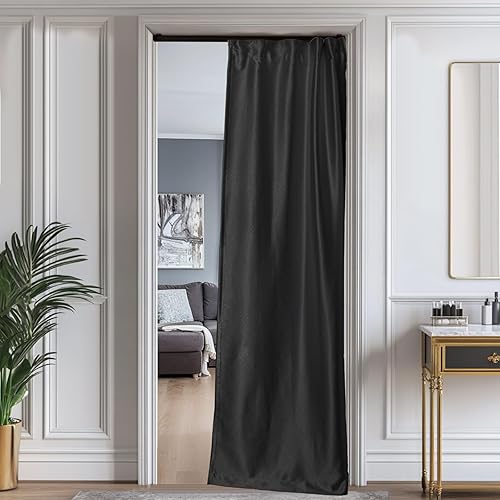 Miniatura 8 de Cortinas divisoras de habitación, cortina de privacidad totalmente opacas, panel de cortina de privacidad con aislamiento térmico para habitación,