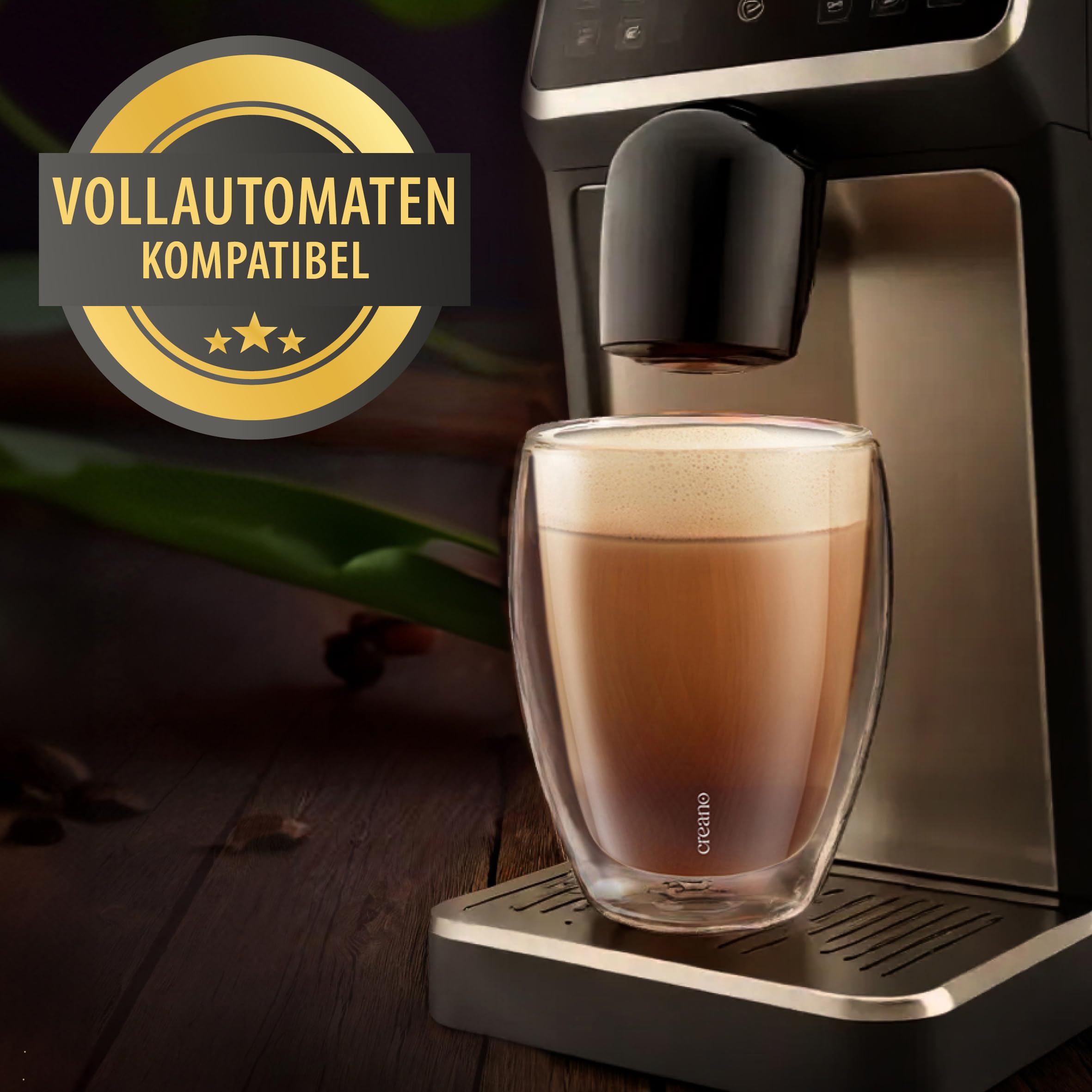 Creano PREMIUM doppelwandige Trinkgläser 400ml - 6er Set - WELTNEUHEIT | 100% Spülmaschinenfest durch GastroSeal Versiegelung deshalb Gastronomie Qualität - Doppelwandglas