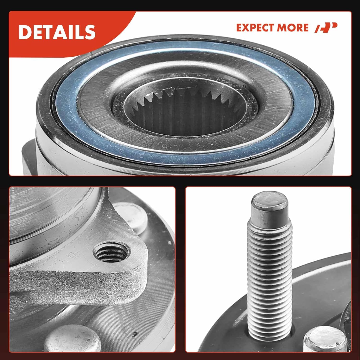 A-Premium Rear Wheel Bearing and Hub Assembly with 5-Lug Compatible with Jaguar XK 2007-2009, XKR 2007-2009