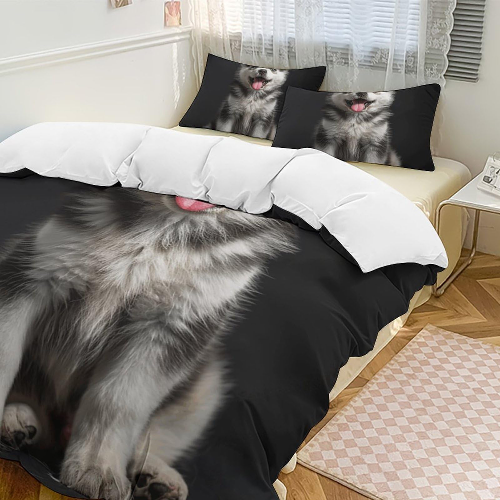 Parure de lit 3 pièces anti-transpiration en microfibre légère toutes saisons
