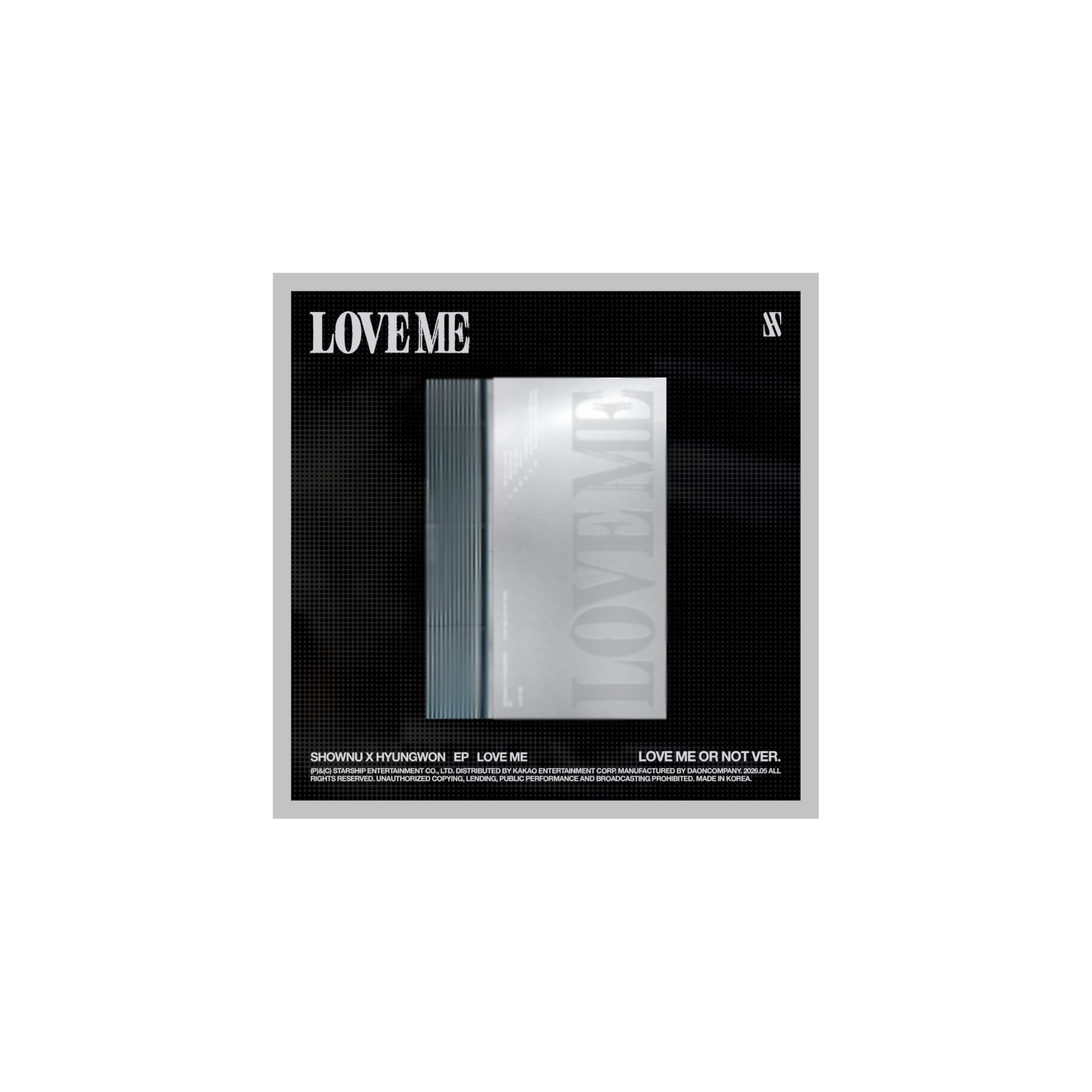 Monsta X Shownu X Hyungwon Love Me EP Album K-Pop CD original Version Love Me or Not