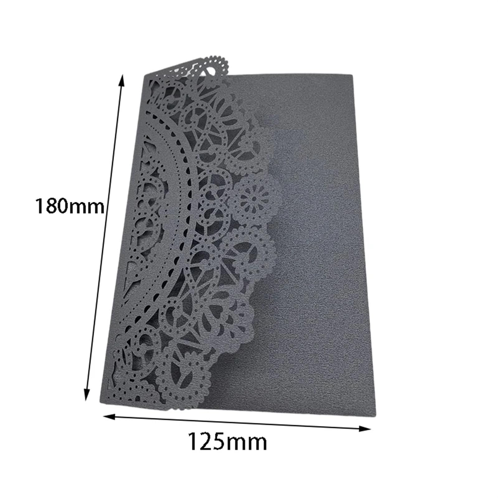 Hochzeitseinladungen Karte 10 Stück lasergeschnittene Hochzeitseinladungskarten, dreifach gefaltete Spitze, Geschäftsgrußkarte, Verlobung, Hochzeit, Partybevorzugung, Dekoration(Only White Cover)