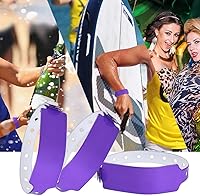 Vista 14 de Red Plastic Wristbands 500 Pack - Colored Wristbands for Events, Vinyl Wrist Bands of Party by Fivepeans