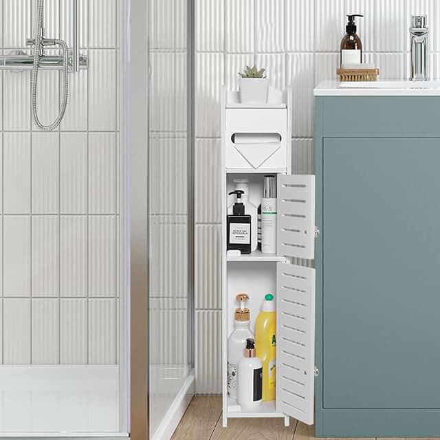 TuoxinEM Storage Cabinet for Small Spaces, Over The Toilet Cabinet for S...