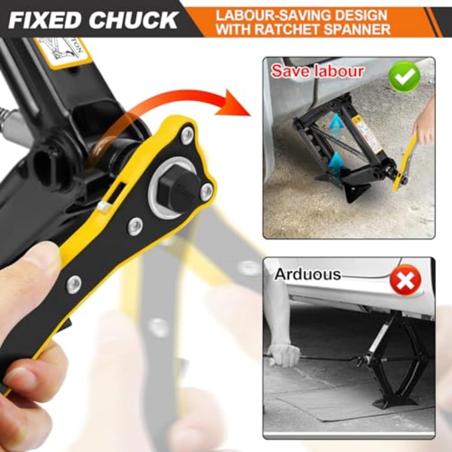 Scissor Car Jack for Audi S1 S3 S5 S6 S7 S8 8V B9 8T F5 C7 C8 D4,Multipurpose Universal Car Jack Kit,Portable Spare Tire Changing