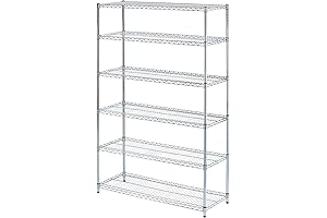 Alera NSF Certified 6-Shelf Wire Shelving Kit in Silver