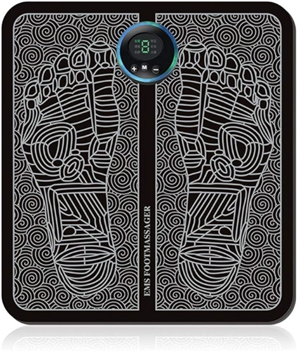 Massageador de pé EMS para remodelar as pernas, massageador elétrico EMS para pés, estimulador muscular, recarregável por USB, pulsos, de baixa frequência, massagem e circulação dos pés, máquina corporal