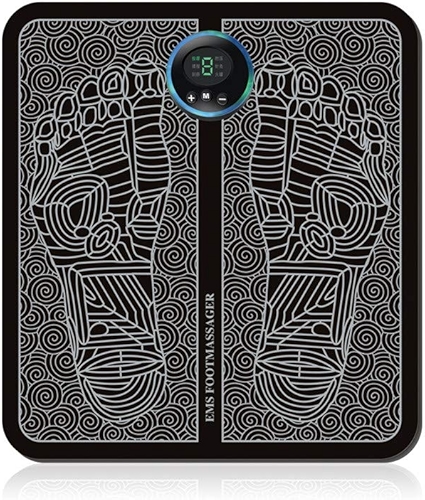 Massageador de pé EMS para remodelar as pernas, massageador elétrico EMS para pés, estimulador muscular, recarregável por USB, pulsos, de baixa frequência, massagem e circulação dos pés, máquina corporal