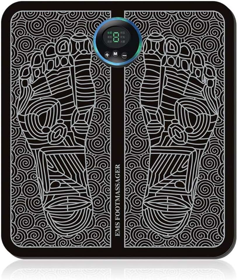 Massageador de pé EMS para remodelar as pernas, massageador elétrico EMS para pés, estimulador muscular, recarregável por USB, pulsos, de baixa frequência, massagem e circulação dos pés, máquina corporal