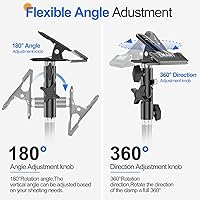Vista 4 de Soporte para reflector de fotografía EMART, abrazadera de metal de 5/8 pulgadas de servicio pesado para estudio fotográfico y de video, clip