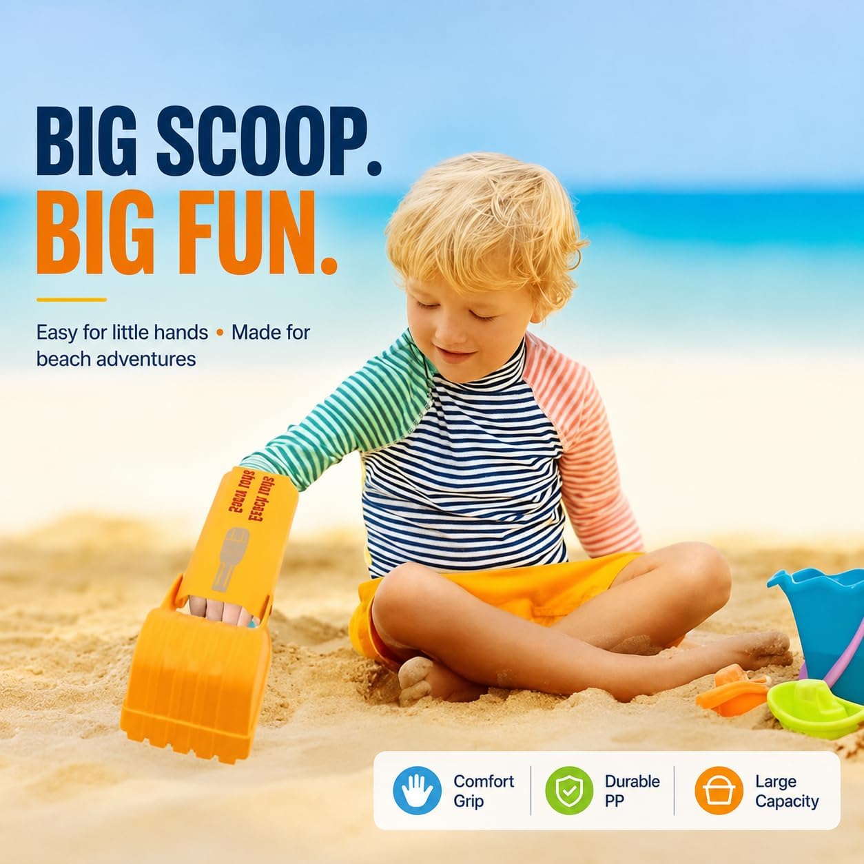 Kids Beach Excavator Toy Handheld Sand Digger with Movable Arm for Snow Sand Outdoor Play (1, Excavator Bucket Claws) image 2