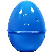 Clondo Uovo da Riempire, Guscio Pasqualone Vuoto, Plastica, 39 Centimetri (Azzurro)