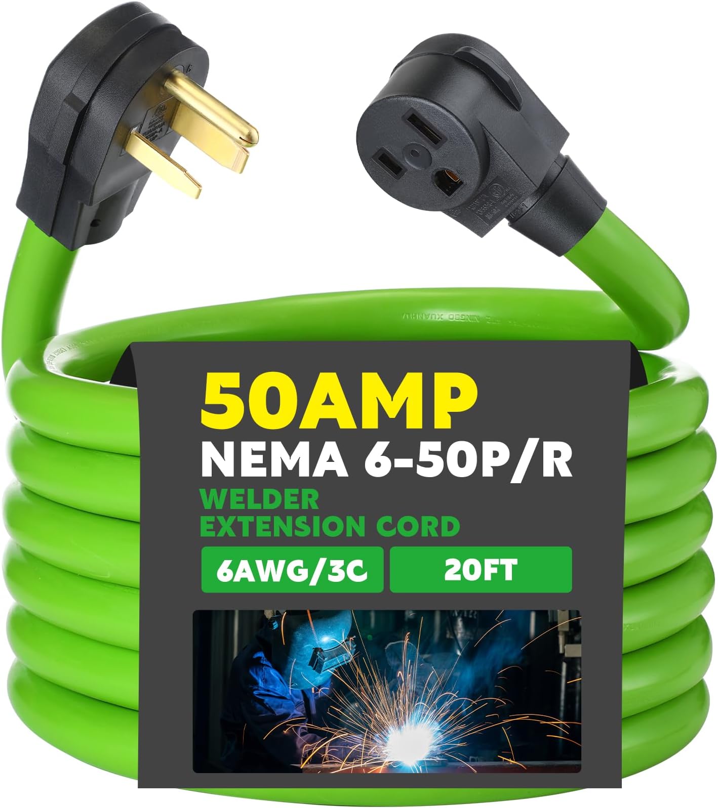 Parkworld 61834 6AWG 6-50 Extension Cord 50 AMP, 250-Volt 6 Gauge ...