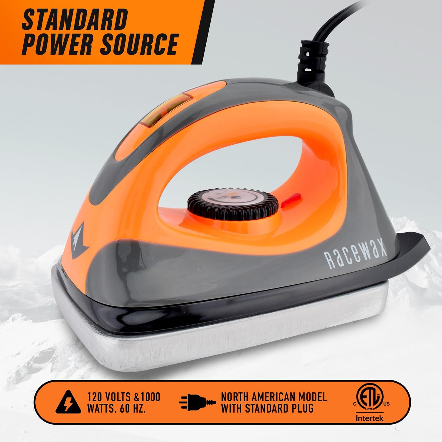 RaceWax Digital Ski & Snowboard Waxing Iron - Wax Iron - Adjustable Temperature & Thick, Dimpled Aluminum Baseplate - Evenly Distributes All Waxes from 176 to 338 Degrees F (80 to 170 Degrees C)