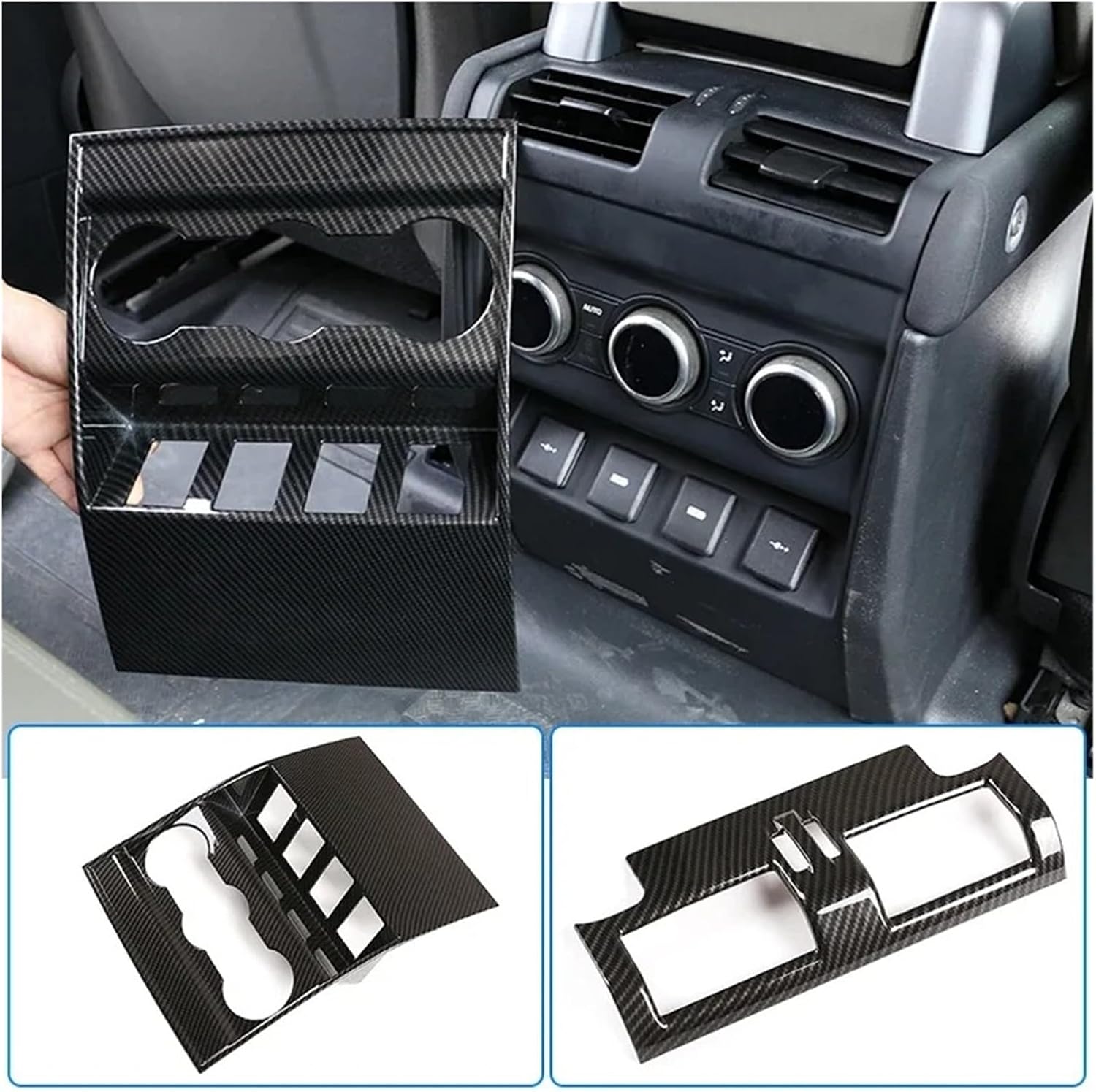Car Console Panel Cover for Land for Rover for Defender 90 110 130 2020-2024 Car Armrest Box Rear Air Outlet Anti-Kick Trim Cover