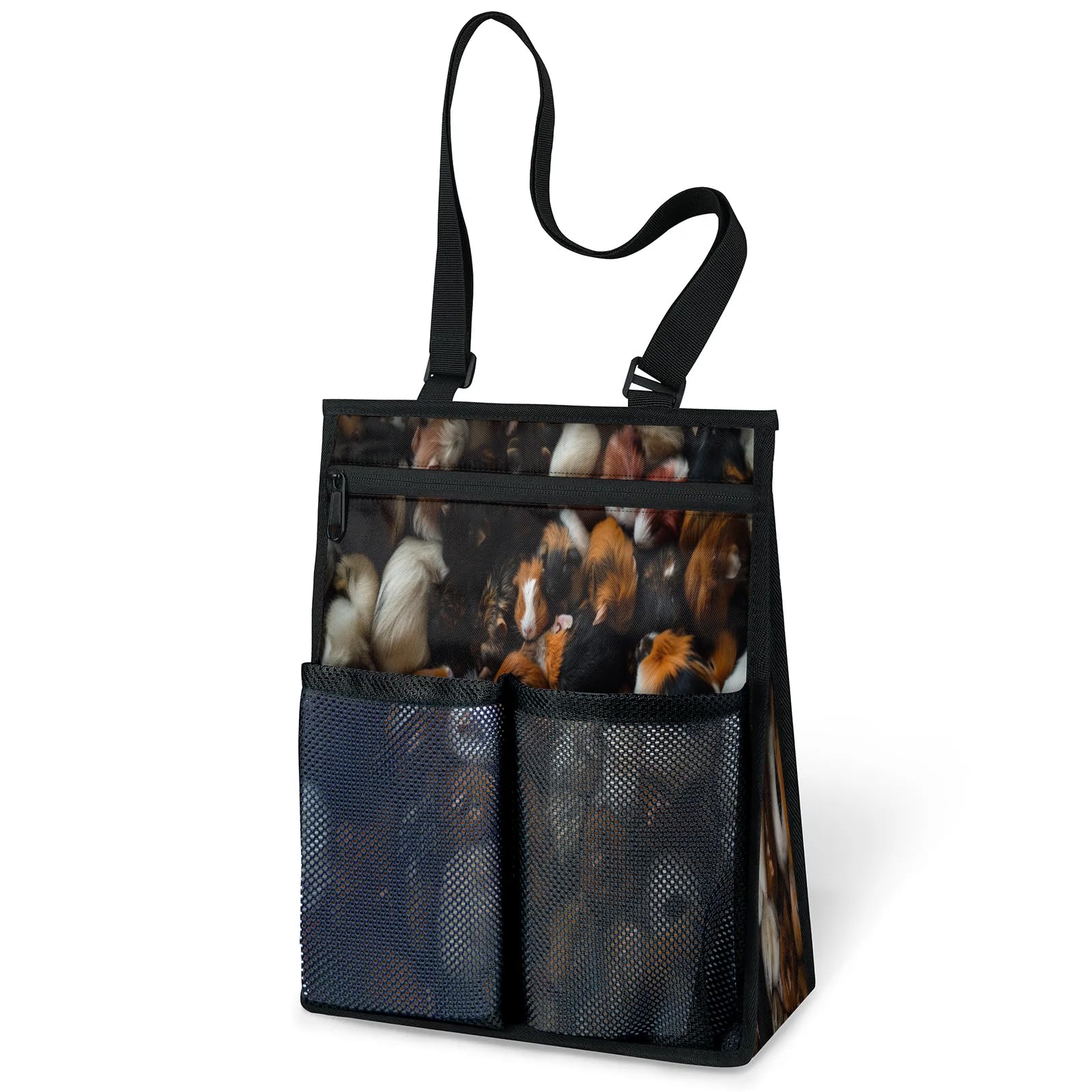 Ourtheme Animal Guinea Pigs Portable Shower Bag for Travel Gym Camp Beach Tote Shower Caddy Bags Hanging Toiletry