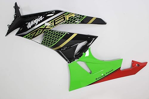 Miniatura 5 de Carenado negro verde para Kawasaki Ninja 2009-2012 ZX6R 636 inyección ABS plásticos posventa carrocería 2010 2011 ZX-6R A057