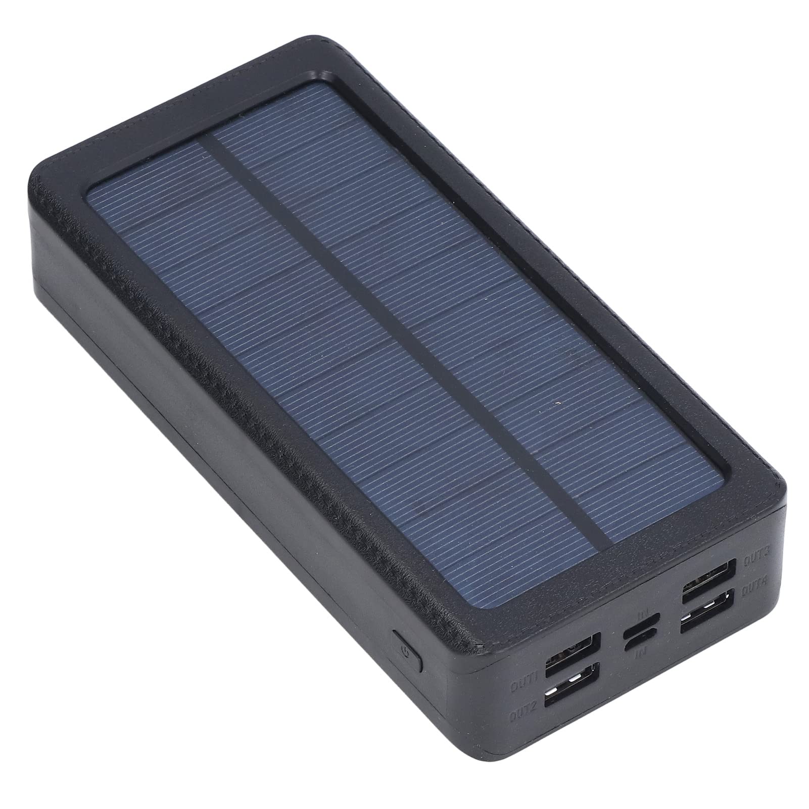 Wydajna ładowarka solarna z 32 diodami LED, na kemping, wyprawę, wędkowanie, ładowarka do telefonu komórkowego 30 000 mAh, do codziennych podróży, czarna