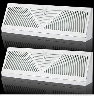 2Pk 15 inch Baseboard Register Vent for 15"Duct,Baseboard Diffusers Vent