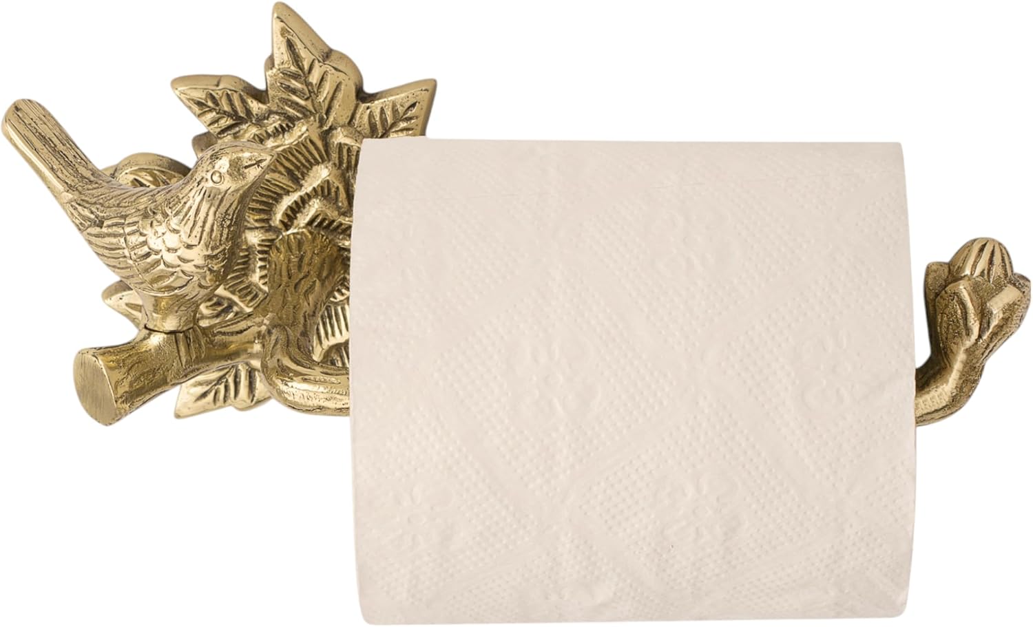 STYLENT Decor Solid Brass Bird Antique Toilet Paper Roll Holder Bathroom Accessories Retro Toilet Paper Hook Wall Mounted Vintage (Brass Polished)